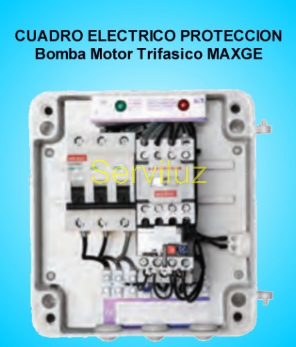 Cuadro Electrico Proteccion 1 Bomba Motor Trifasico 0.50 HP MAXGE